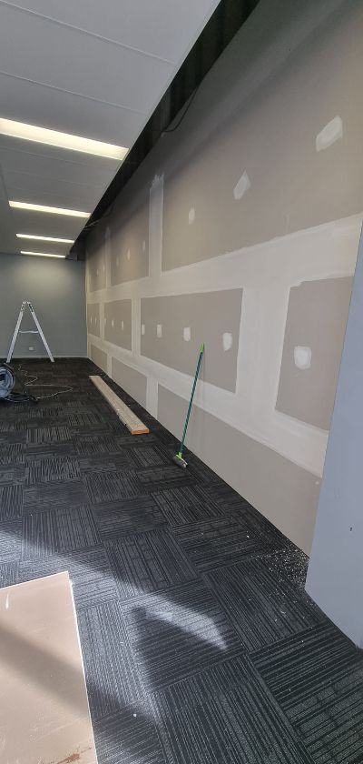 after commercial wall installation